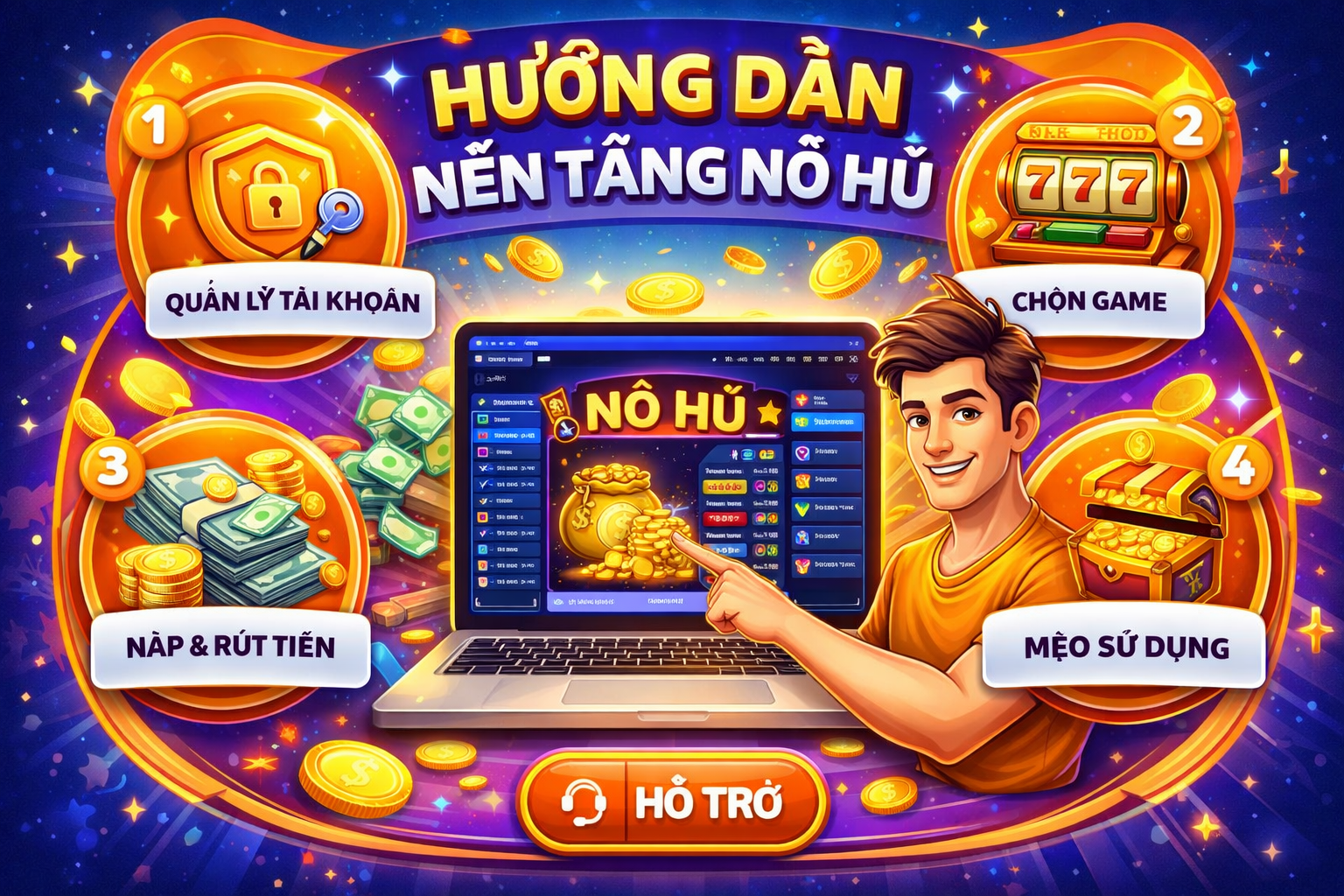 Hướng dẫn sử dụng nền tảng Nổ Hũ