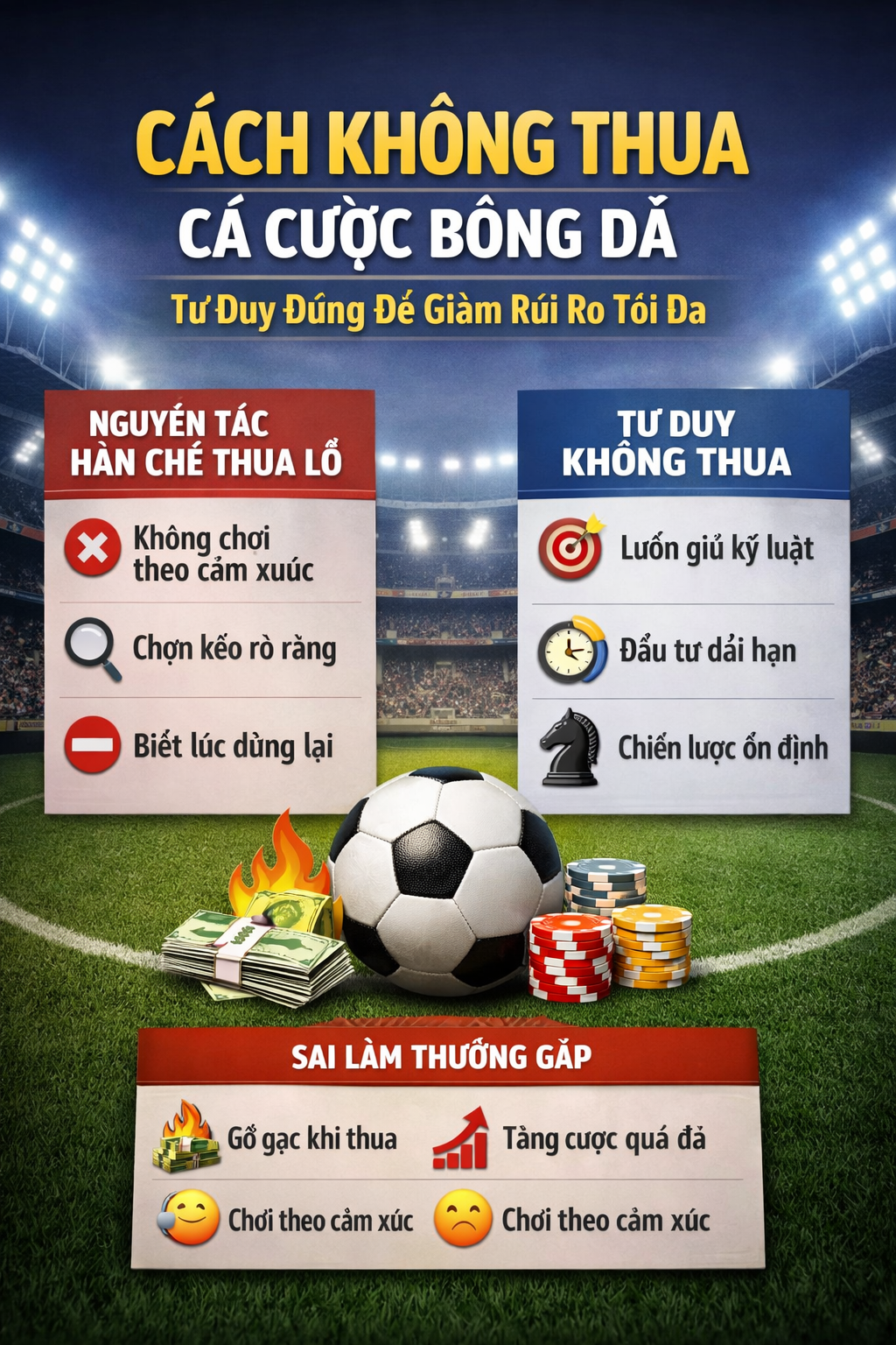 Cách không thua cá cược bóng đá